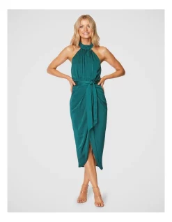 Best Pirce βοΈ Pilgrim Lane Midi π Dress In Emerald Blue π