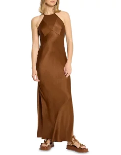 Outlet π― Sass & Bide Occasional Mix Slip π Dress In Chocolate β€οΈ