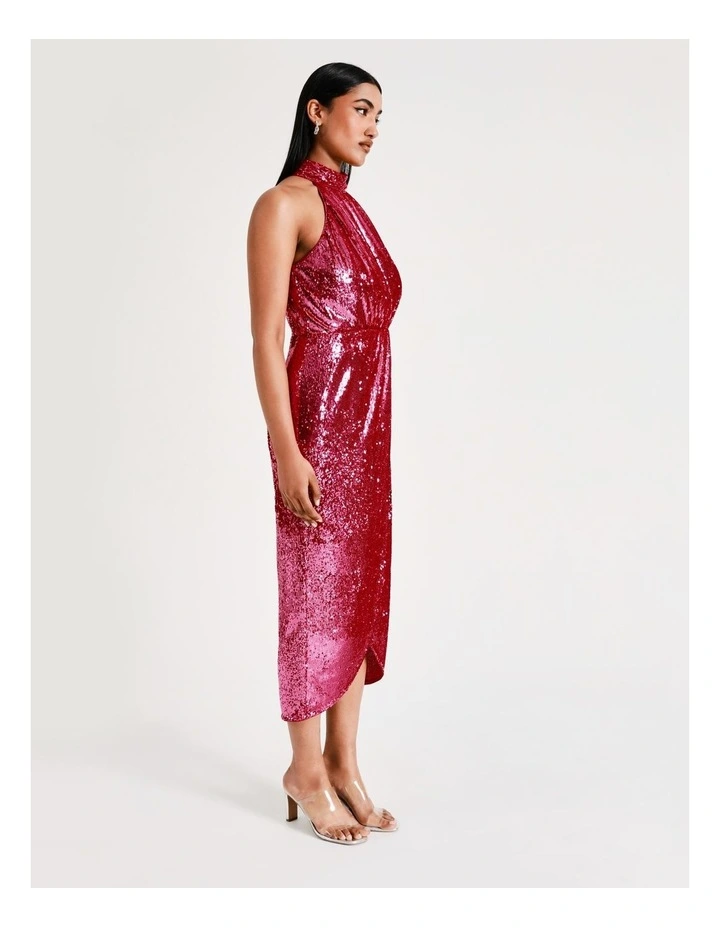 New ๐งจ Collection Sequin Halter Neck Midi ๐ Dress In Fuchsia โค๏ธ 8 New ๐งจ Collection Sequin Halter Neck Midi ๐ Dress In Fuchsia โค๏ธ - Image 6