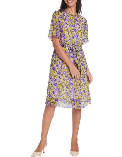 Brand new 🧨 David Lawrence Donna 👗 Dress In Tumeric Multi 🎁