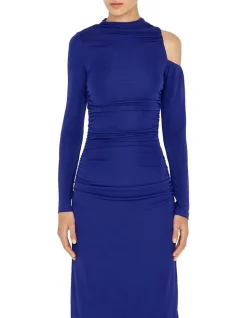 Cheap ✔️ Cue Jersey Cold Shoulder 👗 Dress In Ultra Violet Blue 😀 -Cocktail-party-dresses Shop unnamed file 1143