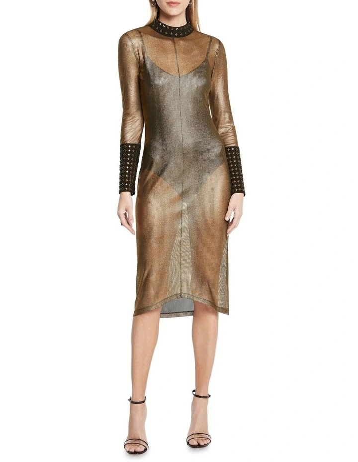 Deals 🌟 Sass & Bide Forbidden Games Midi 👗 Dress In Gold/Black 🎉 7 Deals 🌟 Sass & Bide Forbidden Games Midi 👗 Dress In Gold/Black 🎉 - Image 5