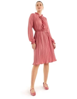 Best deal π Review Eloise Pleated Jersey π Dress In Dusty Pink π₯
