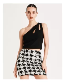 Wholesale βοΈ Miss Shop Recycled Blend One Shoulder Strappy Top In Black π