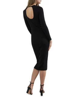 Promo 😉 French Connection Ribbed Cut Out 👗 Dress In Black 🌟 -Cocktail-party-dresses Shop unnamed file 1286