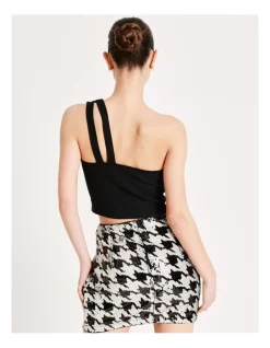 Wholesale ✔️ Miss Shop Recycled Blend One Shoulder Strappy Top In Black 🔔 -Cocktail-party-dresses Shop unnamed file 134