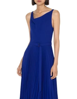Hot Sale ⭐ Cue Pleated Midi 👗 Dress In Cobalt 🎁 -Cocktail-party-dresses Shop unnamed file 1363