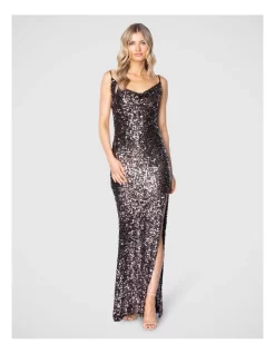 Cocktail-party-dresses Shop 45 Best deal π Pilgrim Ivana Gown In Pewter Grey π€©