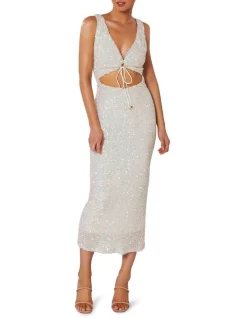 Brand new π Winona Quinta Midi π Dress White Sequin βοΈ