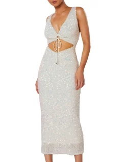 Brand new 👍 Winona Quinta Midi 👗 Dress White Sequin ✔️ -Cocktail-party-dresses Shop unnamed file 1480