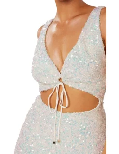 Brand new 👍 Winona Quinta Midi 👗 Dress White Sequin ✔️ -Cocktail-party-dresses Shop unnamed file 1483