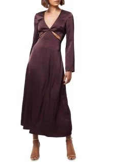 New 👍 Mossman The Colossal Midi 👗 Dress In Purple 💯