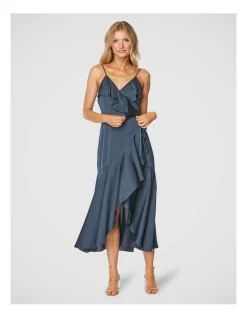 New 💯 Pilgrim Mindy Midi 👗 Dress In Navy Blue 🔥 -Cocktail-party-dresses Shop unnamed file 1504