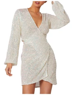 Cheapest ✨ Winona Quinta Wrap 👗 Dress White Sequin 🔔 -Cocktail-party-dresses Shop unnamed file 1511