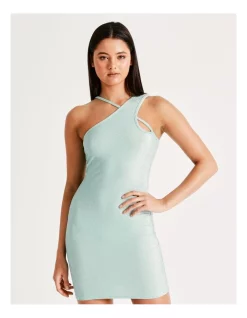 Cheapest ✨ Miss Shop Recycled Blend Lurex One Shoulder Cut Out Mini 👗 Dress In Jade ❤️ -Cocktail-party-dresses Shop unnamed file 205