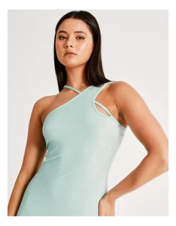 Cheapest ✨ Miss Shop Recycled Blend Lurex One Shoulder Cut Out Mini 👗 Dress In Jade ❤️ -Cocktail-party-dresses Shop unnamed file 206