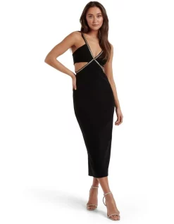 Top 10 🔥 Forever New Briana Embellished Bodycon Midi In Black 👏