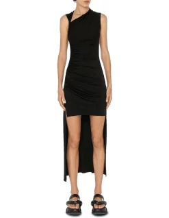 Buy βοΈ Cue Ruched Rib Knit π Dress In Black βοΈ