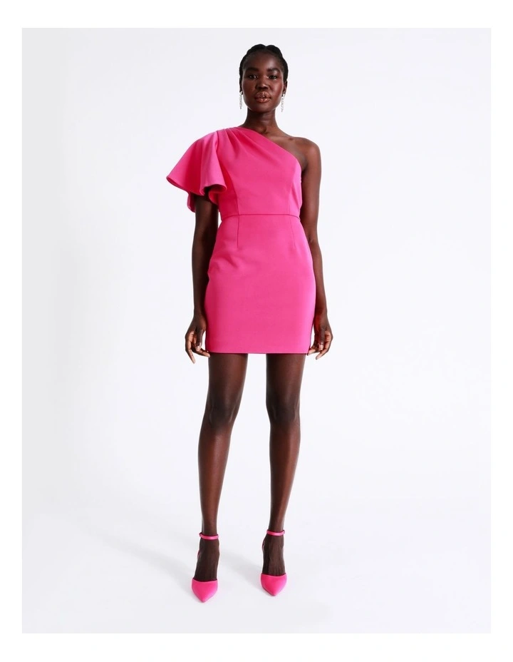 New π Wayne Cooper One Shoulder Volume Sleeve Mini π Dress In Hot Pink β 3 New π Wayne Cooper One Shoulder Volume Sleeve Mini π Dress In Hot Pink β