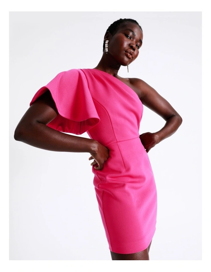 New π Wayne Cooper One Shoulder Volume Sleeve Mini π Dress In Hot Pink β 4 New π Wayne Cooper One Shoulder Volume Sleeve Mini π Dress In Hot Pink β - Image 2