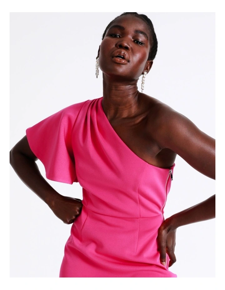 New π Wayne Cooper One Shoulder Volume Sleeve Mini π Dress In Hot Pink β 7 New π Wayne Cooper One Shoulder Volume Sleeve Mini π Dress In Hot Pink β - Image 5