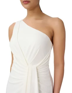 Buy 🎉 Adrianna Papell One Shoulder Jersey 👗 Dress In Ivory 🔥 -Cocktail-party-dresses Shop unnamed file 298