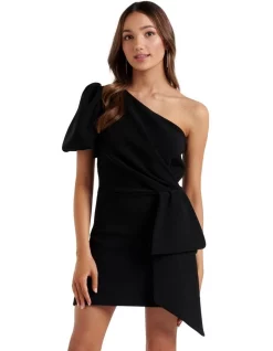 Cocktail-party-dresses Shop 37 Best deal β Forever New Petite Elena Bow Mini π Dress In Black β€οΈ