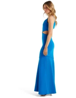Hot Sale ❤️ Forever New Jodie Asymm Cut Out Gown In Zinc Blue 😉 -Cocktail-party-dresses Shop unnamed file 479