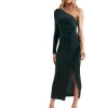 New ⭐ Forever New Mirabella One Shoulder Glitter Midi Dark Green 🥰 -Cocktail-party-dresses Shop unnamed file 497