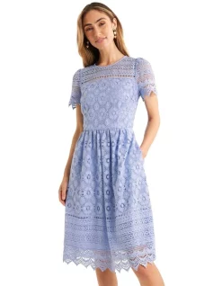 Flash Sale 😉 Review Kai Lace 👗 Dress In Wedgewood Blue 👏