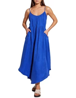 Best Pirce π Staple The Label Azur Cupro Sundress In Cobalt π₯