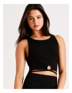 Hot Sale 🔔 Miss Shop Cut Out Rib Midi 👗 Dress In Black 🌟 -Cocktail-party-dresses Shop unnamed file 547