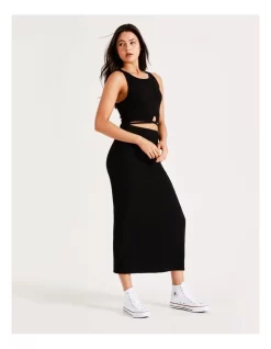 Hot Sale 🔔 Miss Shop Cut Out Rib Midi 👗 Dress In Black 🌟 -Cocktail-party-dresses Shop unnamed file 548