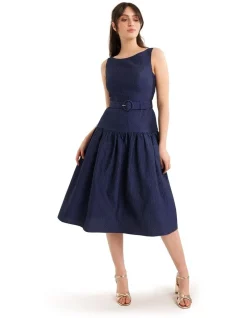 Coupon 🛒 Review Imperial Midi 👗 Dress In Navy 🌟