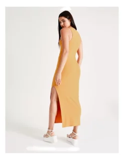 Best deal 🔥 Miss Shop Eco Cut Out Rib Midi 👗 Dress In Amber 🎉 -Cocktail-party-dresses Shop unnamed file 575