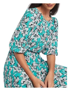 Cheapest 🛒 David Lawrence Karis Silk 👗 Dress In Aquamarine Multi 🔔 -Cocktail-party-dresses Shop unnamed file 590