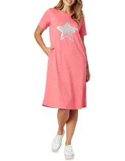 Flash Sale π Gordon Smith Sequin Star Knit π Dress In Pink π€©