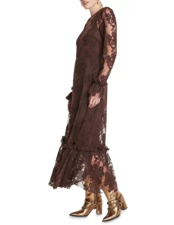 Cheapest 😍 Sass & Bide My Best Love Lace Maxi 👗 Dress In Brown ✔️ -Cocktail-party-dresses Shop unnamed file 641