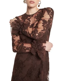 Cheapest 😍 Sass & Bide My Best Love Lace Maxi 👗 Dress In Brown ✔️ -Cocktail-party-dresses Shop unnamed file 642