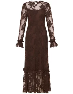 Cheapest 😍 Sass & Bide My Best Love Lace Maxi 👗 Dress In Brown ✔️ -Cocktail-party-dresses Shop unnamed file 644