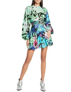 Best Pirce β Sass & Bide Graffiti Speaks Mini π Dress Print β€οΈ