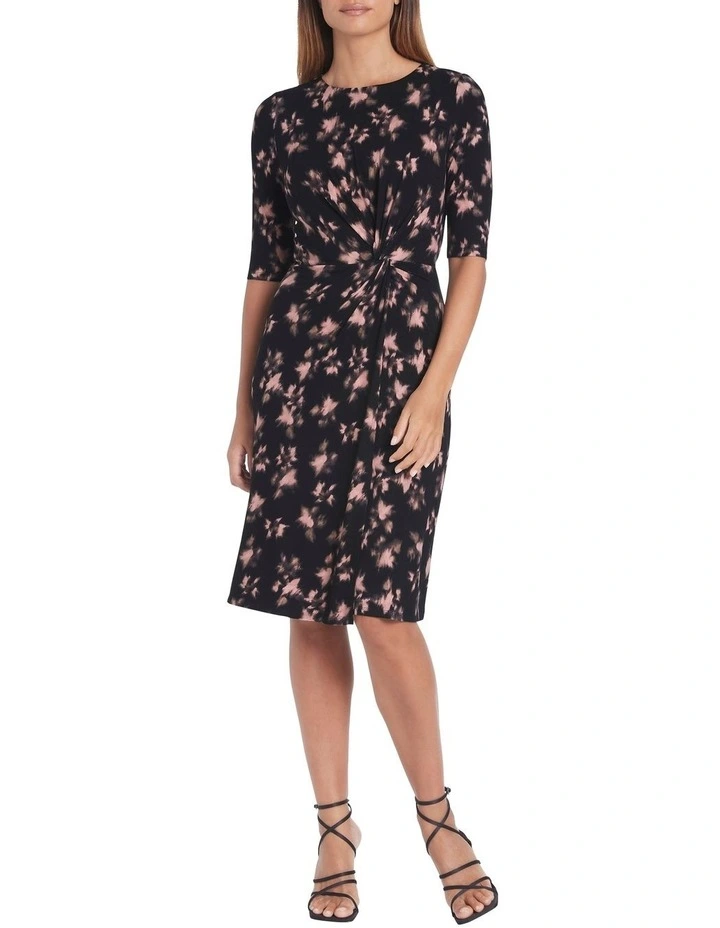 Outlet ๐ David Lawrence Evangeline Jersey ๐ Dress Black Multi โญ 3 Outlet ๐ David Lawrence Evangeline Jersey ๐ Dress Black Multi โญ