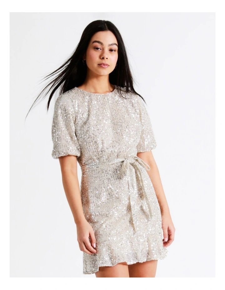 Cheap ๐คฉ Tokito Sequin Puff Sleeve Mini ๐ Dress In Gold ๐ฏ 3 Cheap ๐คฉ Tokito Sequin Puff Sleeve Mini ๐ Dress In Gold ๐ฏ