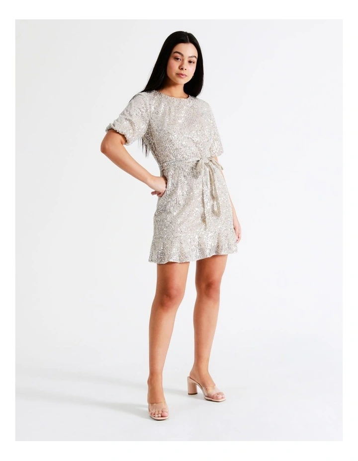 Cheap ๐คฉ Tokito Sequin Puff Sleeve Mini ๐ Dress In Gold ๐ฏ 9 Cheap ๐คฉ Tokito Sequin Puff Sleeve Mini ๐ Dress In Gold ๐ฏ - Image 7