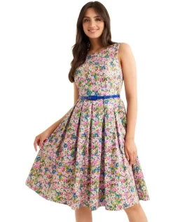 Deals 👏 Review Flowers And Tea Prom 👗 Dress In Multi 😀