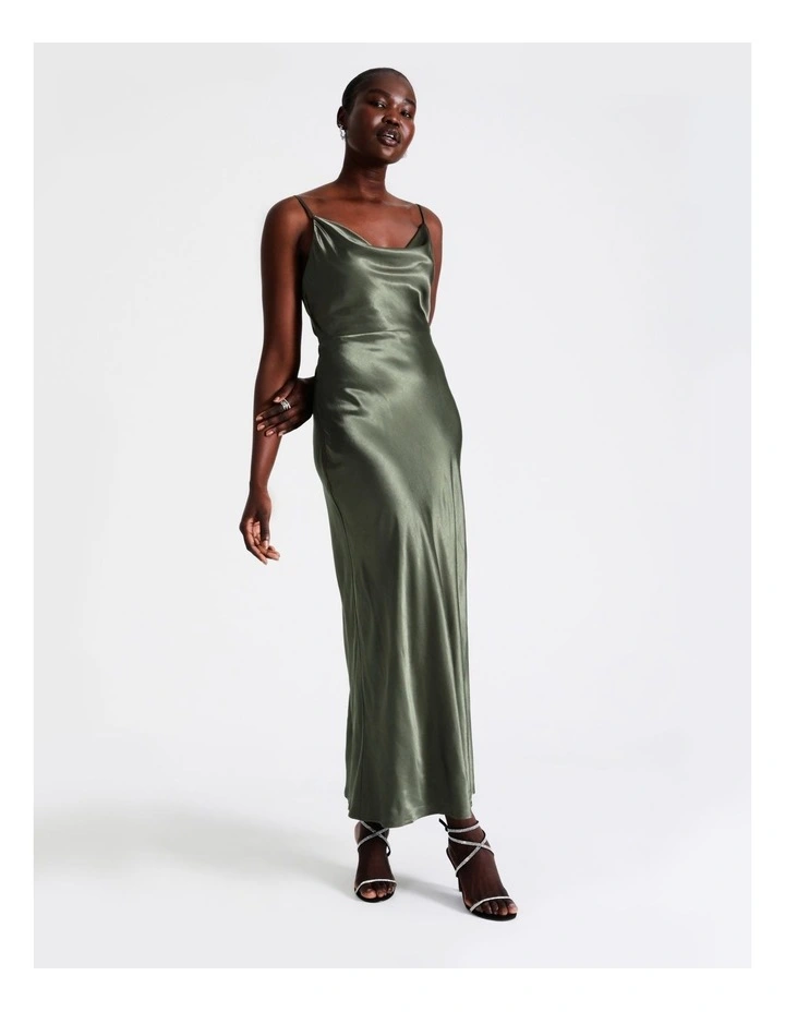 Best Pirce π Wayne Cooper Cowl Neck Satin Slip π Dress In Khaki π 3 Best Pirce π Wayne Cooper Cowl Neck Satin Slip π Dress In Khaki π