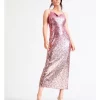 Wholesale ⭐ Collection Ombre Sequin Cowl Neck Gown In Pink 😀