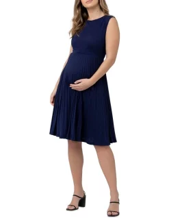 Cocktail-party-dresses Shop 43 Best deal β¨ Ripe Round Neck Knife Pleat π Dress In Blue π