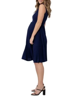 Best deal ✨ Ripe Round Neck Knife Pleat 👗 Dress In Blue 👍 -Cocktail-party-dresses Shop unnamed file 796
