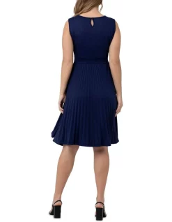Best deal ✨ Ripe Round Neck Knife Pleat 👗 Dress In Blue 👍 -Cocktail-party-dresses Shop unnamed file 797